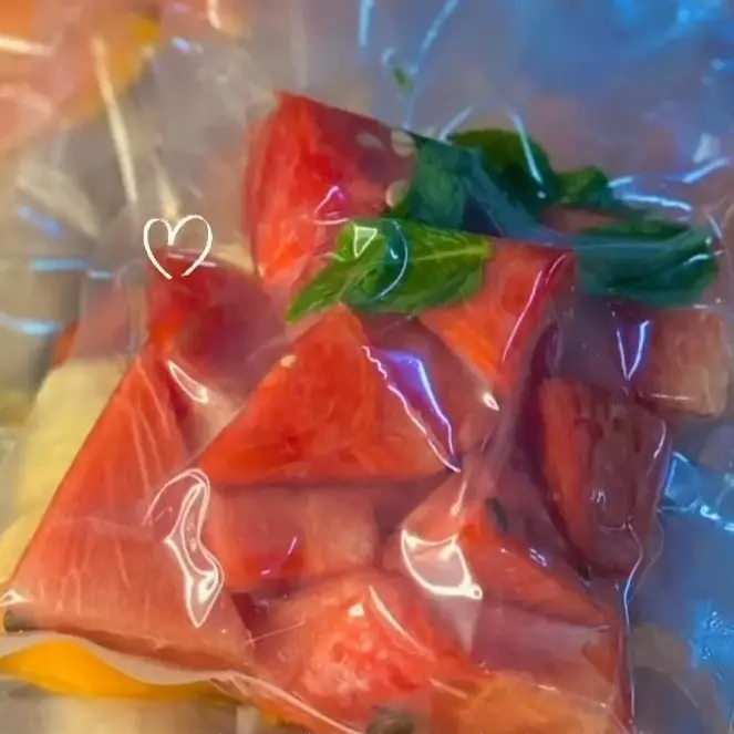 Suco melancia com hortelã